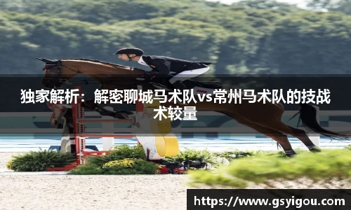 独家解析：解密聊城马术队vs常州马术队的技战术较量